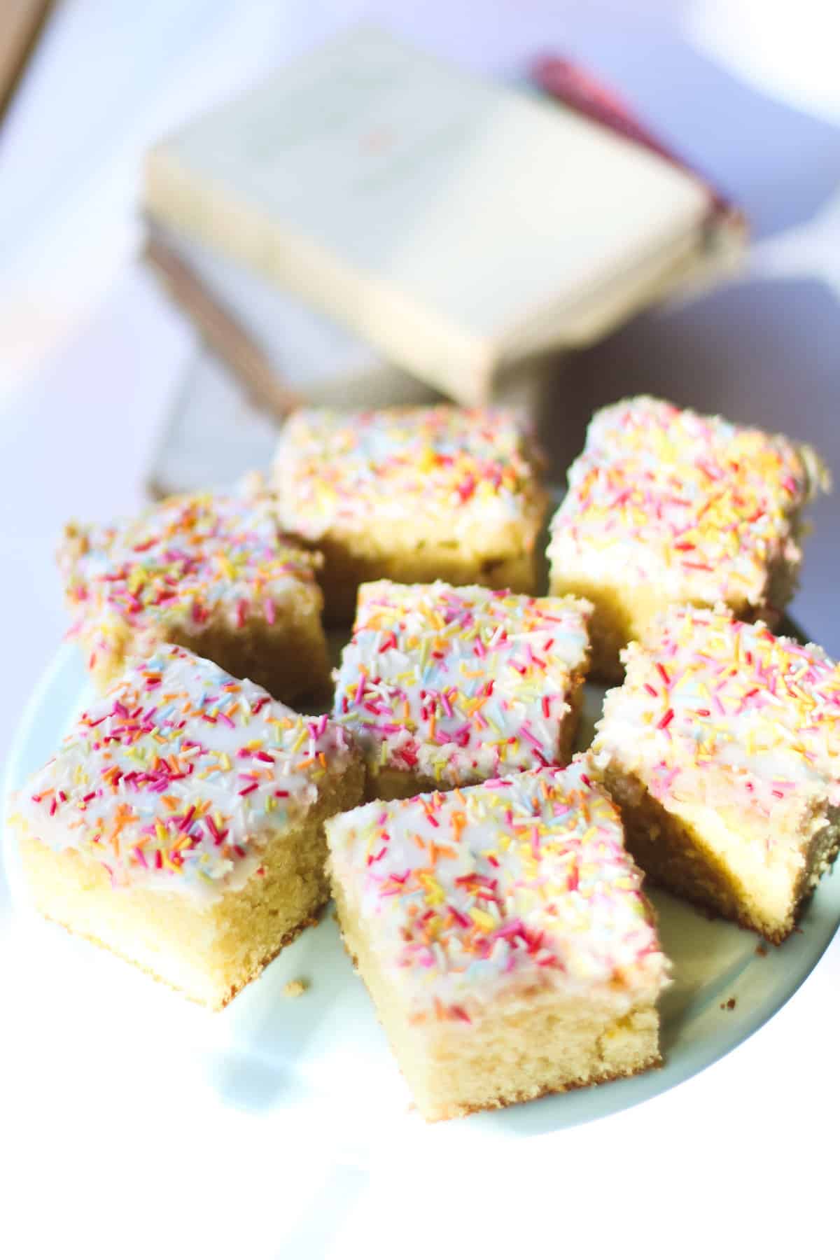 Easy Old Fashioned School Cake Recipe (Sprinkle Tray Bake) by Cherry Menlove